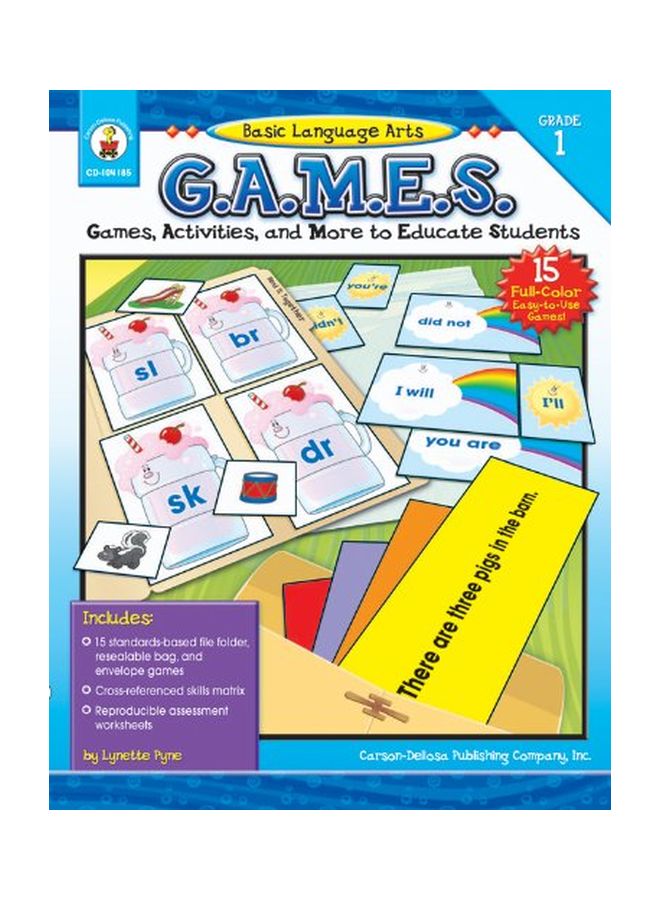 Basic Language Arts G.A.M.E.S. Grade 1 : Games, Activities, And More To Educate Students Paperback English by Lynette Pyne - 31 Aug 2006 