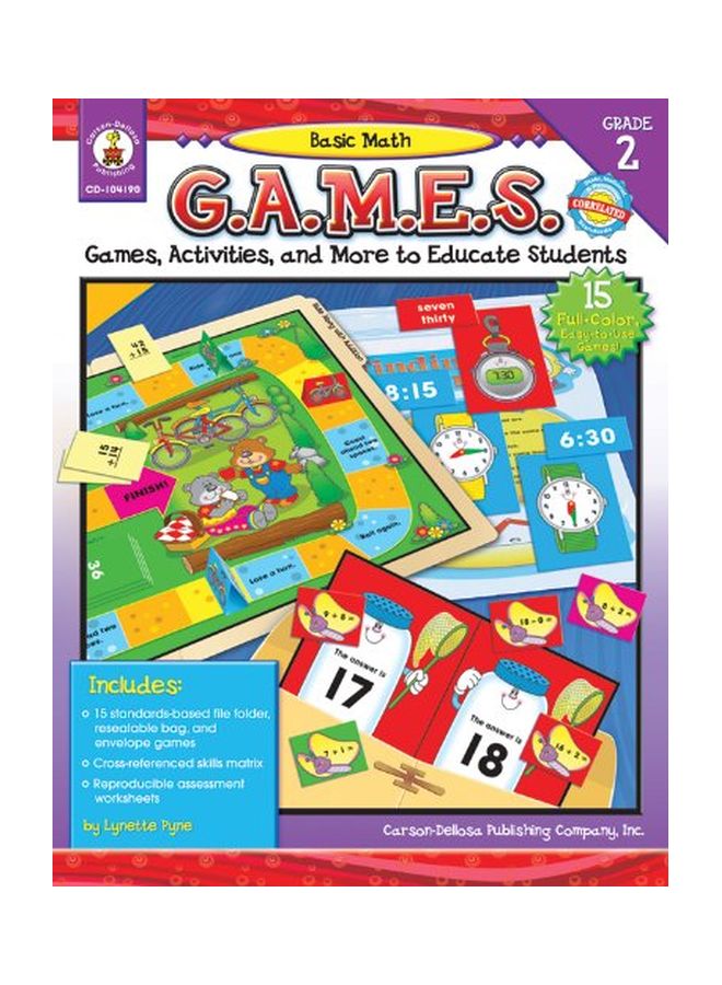 Basic Math G.A.M.E.S. Grade 2: Games, Activities, And More To Educate Students Paperback English by Lynette Pyne - 30 Jun 2006 