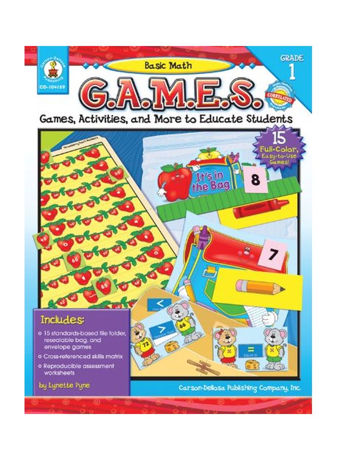 Basic Math G.A.M.E.S. Grade 1 : Games, Activities, And More To Educate Students Paperback English by Lynette Pyne - 30 Jun 2006 