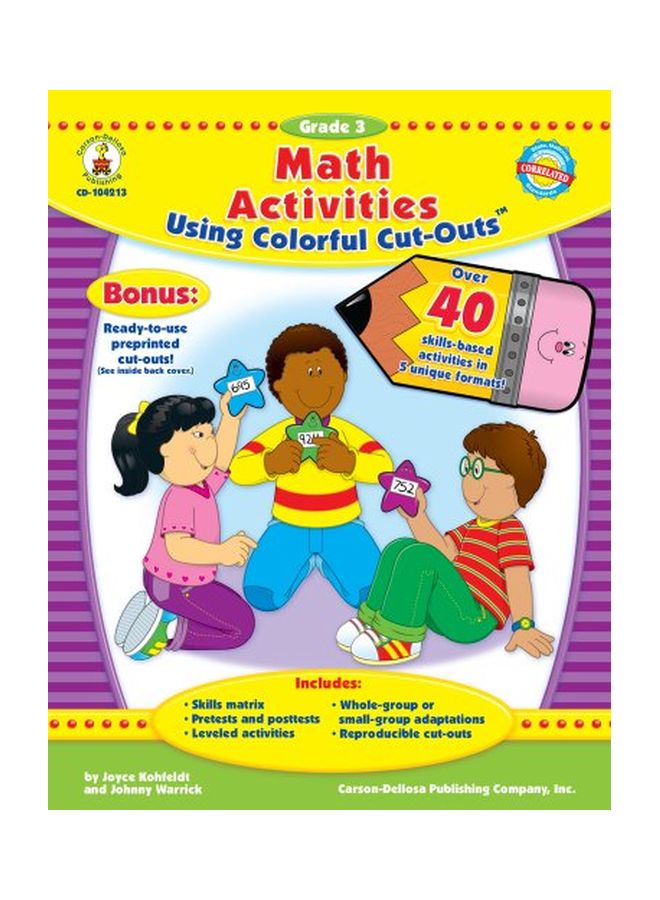 Math Activities Using Colorful Cut-Outs: Grade 3 Paperback English by Joyce Kohfeldt - 1 Jan 2007