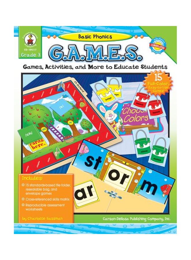 Basic Phonics G.A.M.E.S: Games, Activities, And More To Educate Students: Grade 3 Paperback English by Deborah Diffily - 1 Jan 2007 