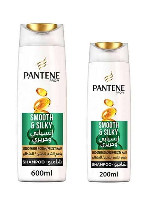 Pro-V Smooth & Silky Shampoo Pack 600+200ml