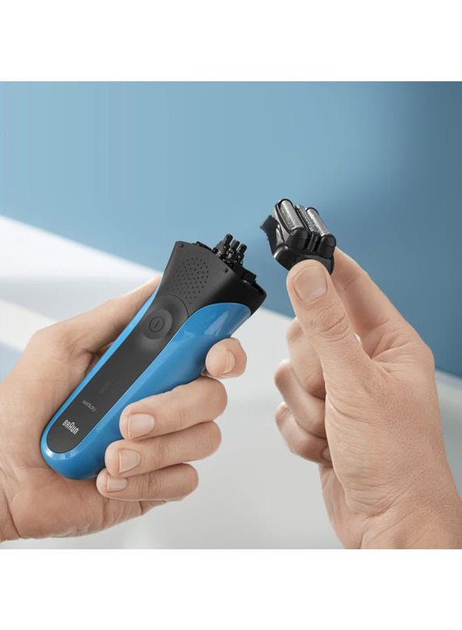 براون 310s ماكينة حلاقة بالكهرباء للاستعمال الجاف والرطب مع غطاء واقٍ أزرق/ أسود/ فضي - Image 5