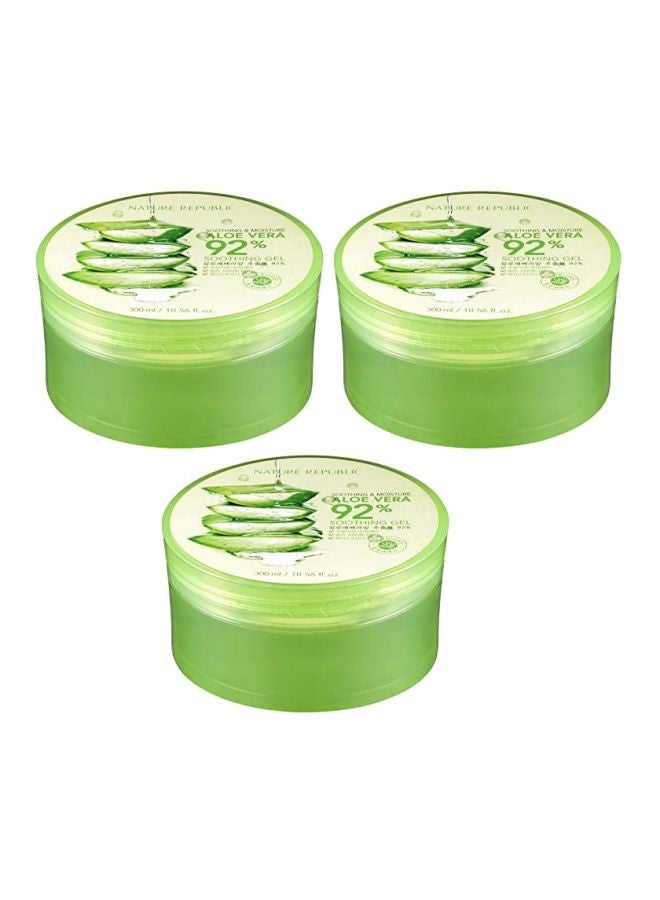 NATURE REPUBLIC - Pack Of 3 Aloe Vera Soothing Gel 900ml - Image 1