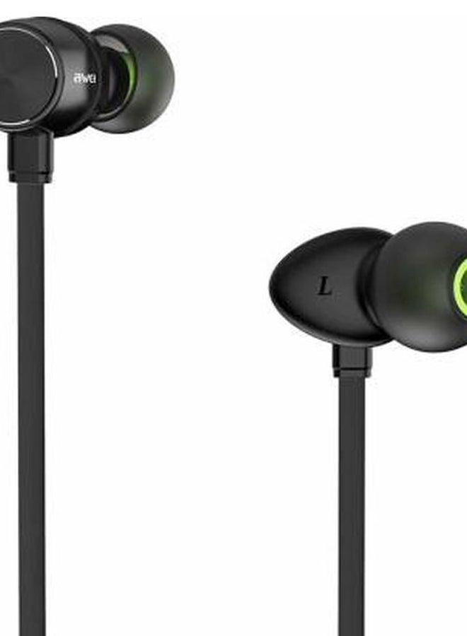 Awei Wireless In-Ear Stereo Headset Black/Green - Image 3