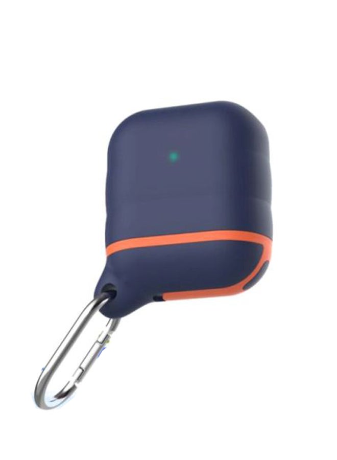 Ozone - Protective Case With Hook And Straps For Apple AirPods 1/2 Dark Blue - Image 1
