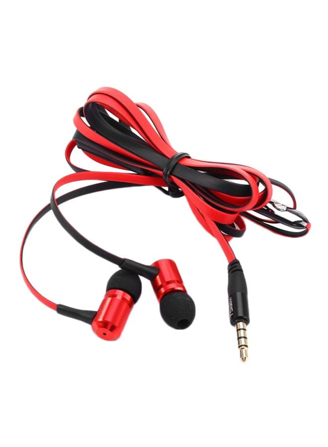 Awei In-Ear Headphones With Mic Red/Black - Image 1