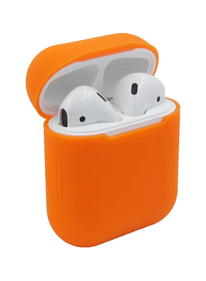 آي تيلكر غطاء حماية من السيليكون لسماعات أبل إير بودز 2 برتقالي - Image 2