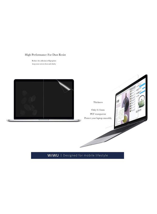 WIWU - Tempered Glass Screen Protector For Macbook 12 Inch Retina Clear - Image 1