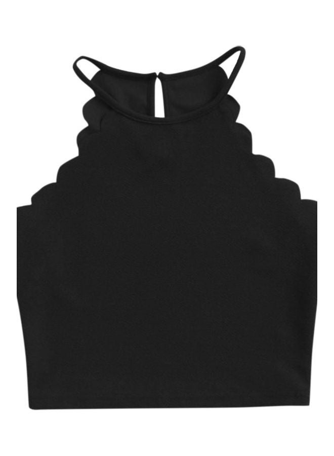 Halter Neck Sleeveless Navel Tops Tight Vest white  - Image 5