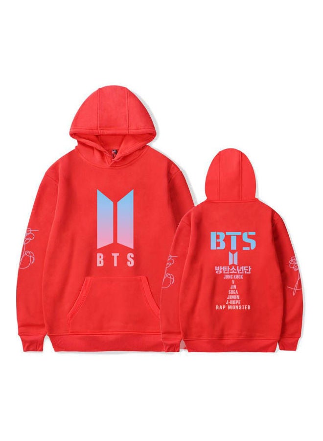 Generic - BTS Love Yourself Printing Hooded Sweatshirt Gray - Image 1