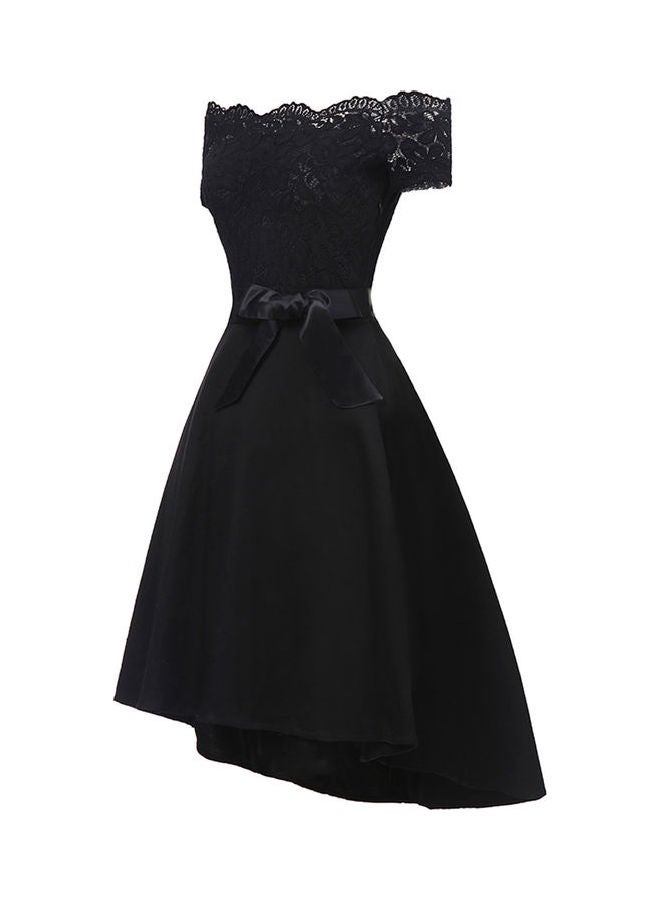 Off Shoulder Full Dress Bowknot Evening Gown White  - Image 5