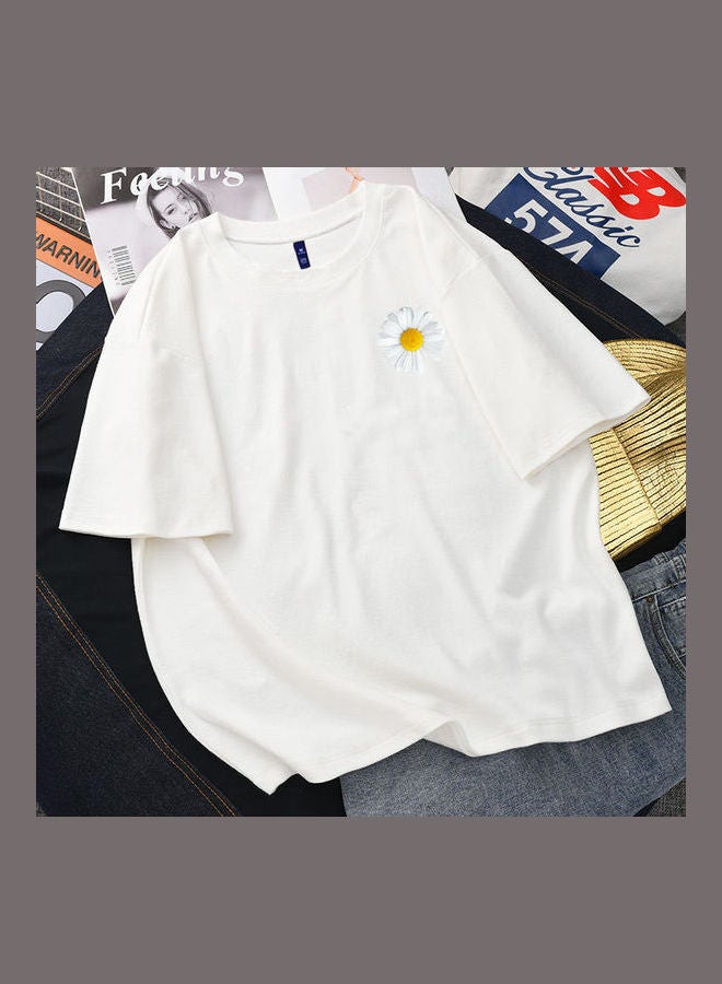 تيشيرت صيفي من القطن أبيض - Image 5