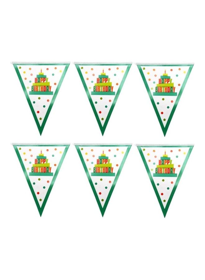 PARTY FUN 6-Piece Happy Birthday Printed Flag Banner Set