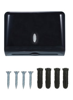 Wall Mounted Paper Towel Dispenser Black 28 x 11cm