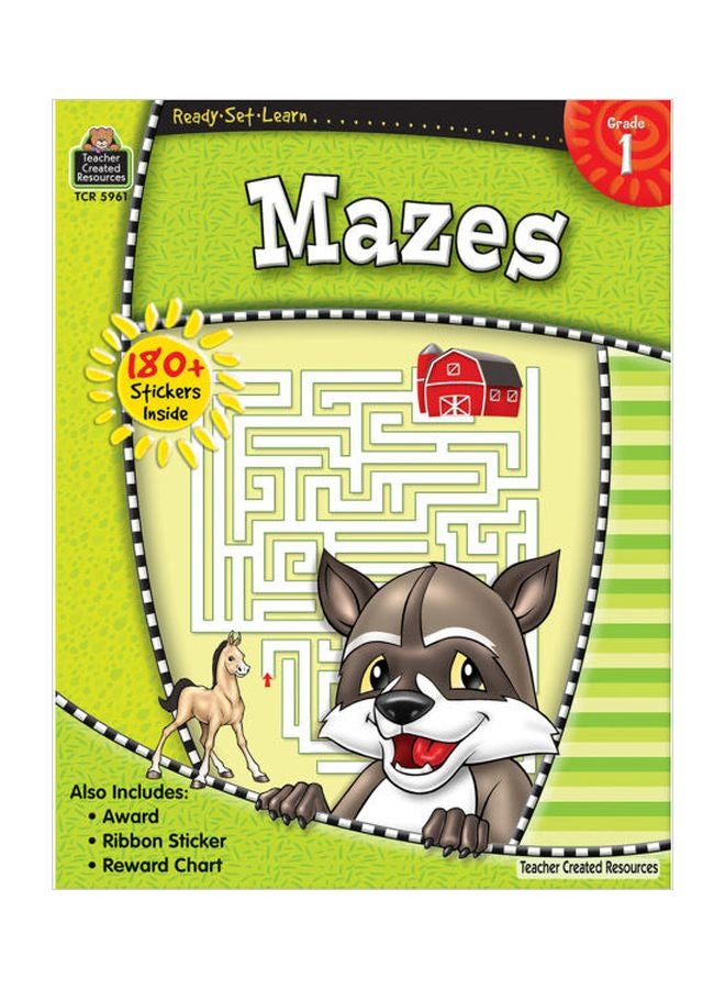 Ready-Set-Learn: Mazes Grade 1 Paperback English by Teacher Created Resources - 39141