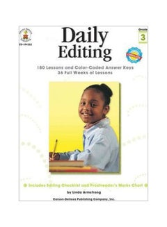 Daily Editing Grade 3: 180 Lessons And Color-Coded Answer Keys 36 Full Weeks Of Lessons Paperback English by Linda Armstrong - 1 Jan 2008