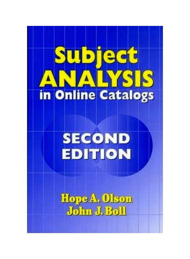 Subject Analysis In Online Catalogs Paperback English by Hope A. Olson - 15 Sep 2001 