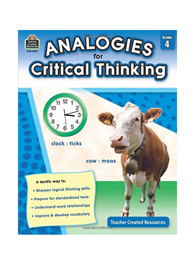 Analogies For Critical Thinking Grade 4 paperback english - 01 May 2011 - v1607408292/N42762571A_1