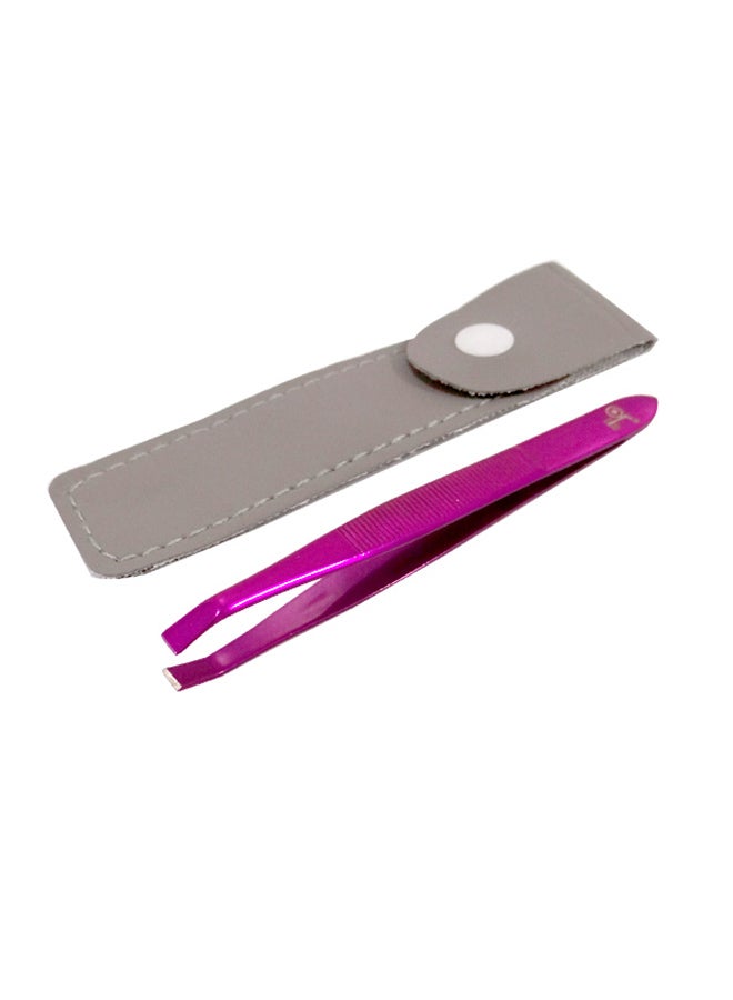 Or Bleu Electroplated Square Tip Tweezers Purple - Image 2