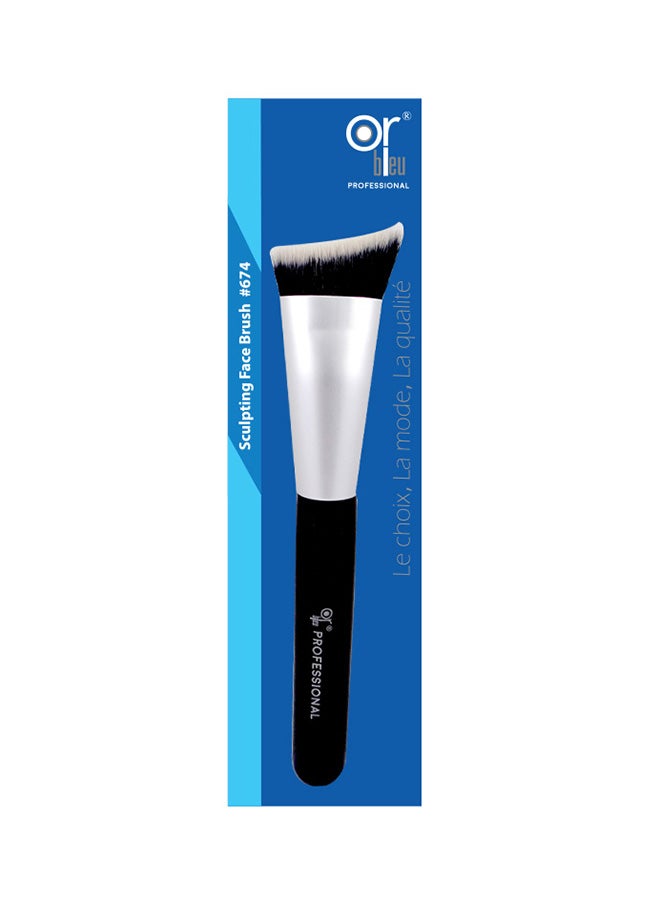Or Bleu Sculpting Face Brush Black - Image 2