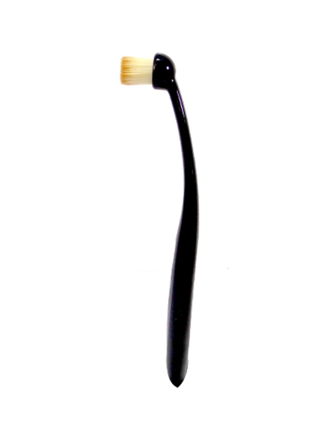 Or Bleu Curved Makeup Brush With Thin Head Black - Image 2