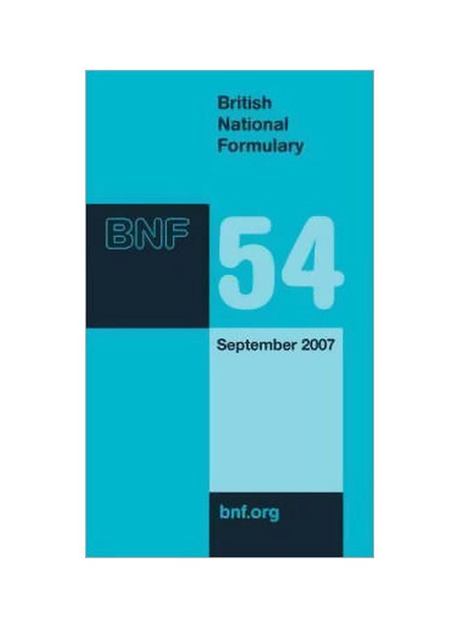 British National Formulary BNF 54 Paperback English - 1 January 2007 