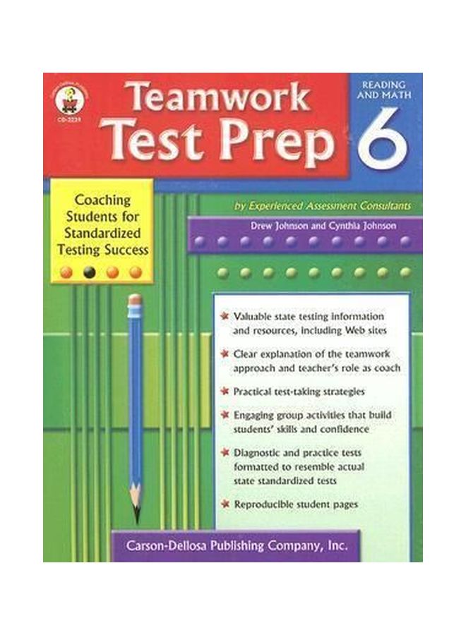 Teamwork Test Prep: Reading And Math Grade 6 Paperback English by Drew Johnson - 30 Apr 2004