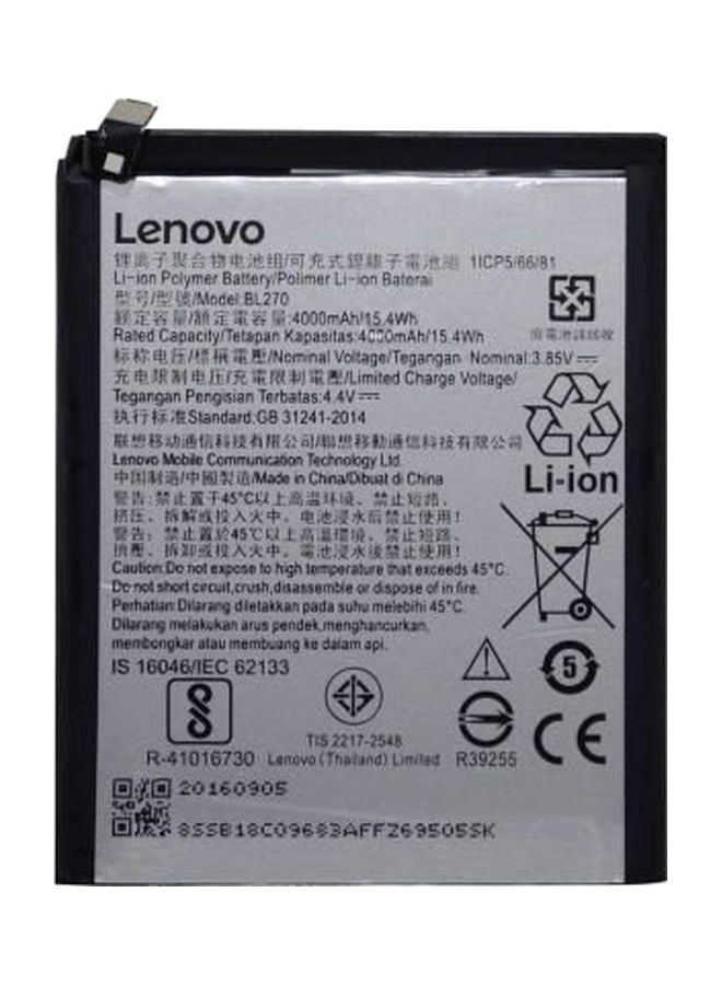 Lenovo 4000.0 mAh Mobile Battery For Lenovo White - Image 1