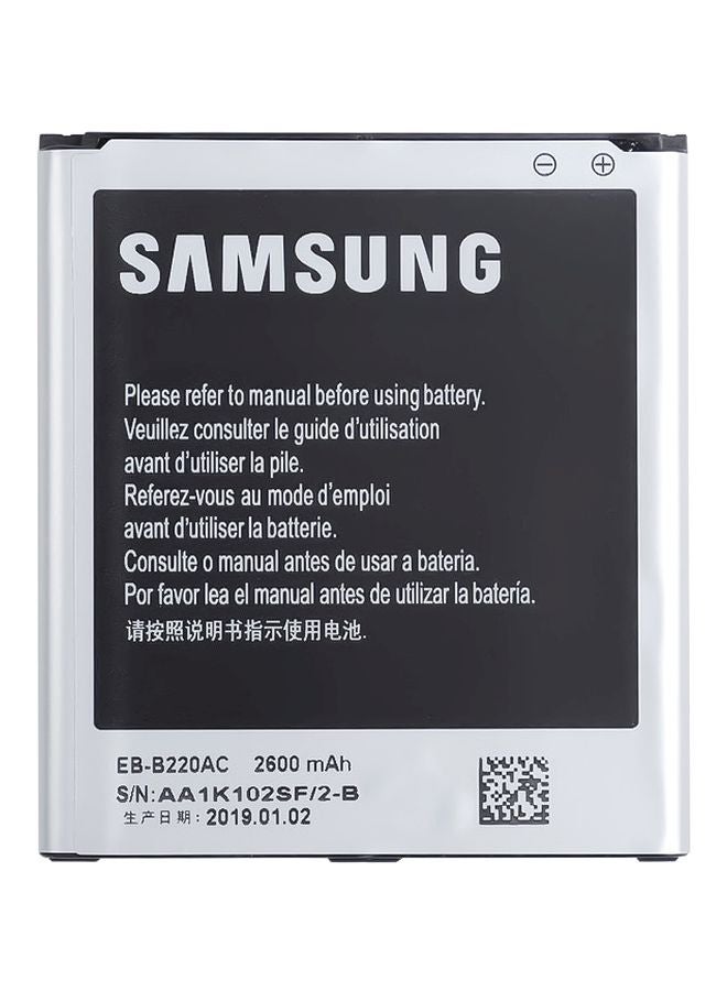 سامسونج بطارية بديلة طراز EB-B220AC لهاتف سامسونج جالاكسي غراند 2 G7106 2600.0 mAh أسود/فضي - Image 1
