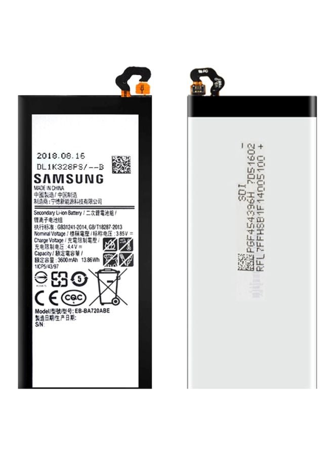 Samsung - 3600.0 mAh EB-BA720ABE Replacement Battery For Samsung Galaxy A720 (2017) Black - Image 1