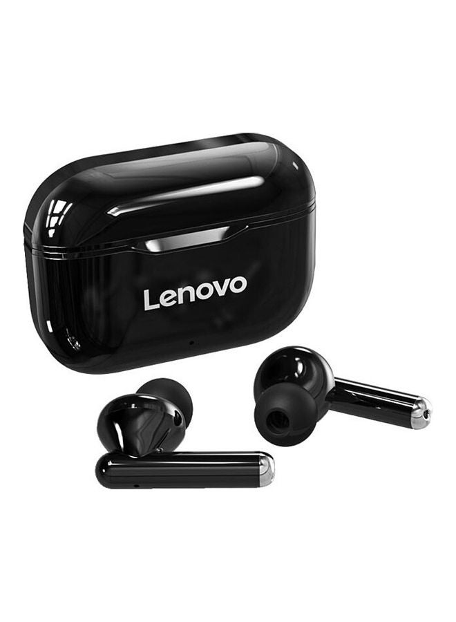 Lenovo - LP1 TWS Earbuds Bluetooth 5.0 True Wireless Headphones Touch Control Sport Headset IPX4 Sweatproof In-ear Earphones with Mic 300mAh Charging Case Pure Black - Image 1