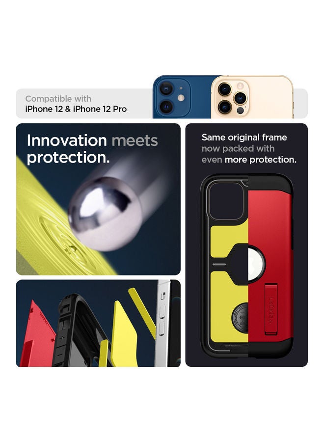 Spigen - Protective Case Cover For Apple iPhone 12/12 Pro Red - Image 1