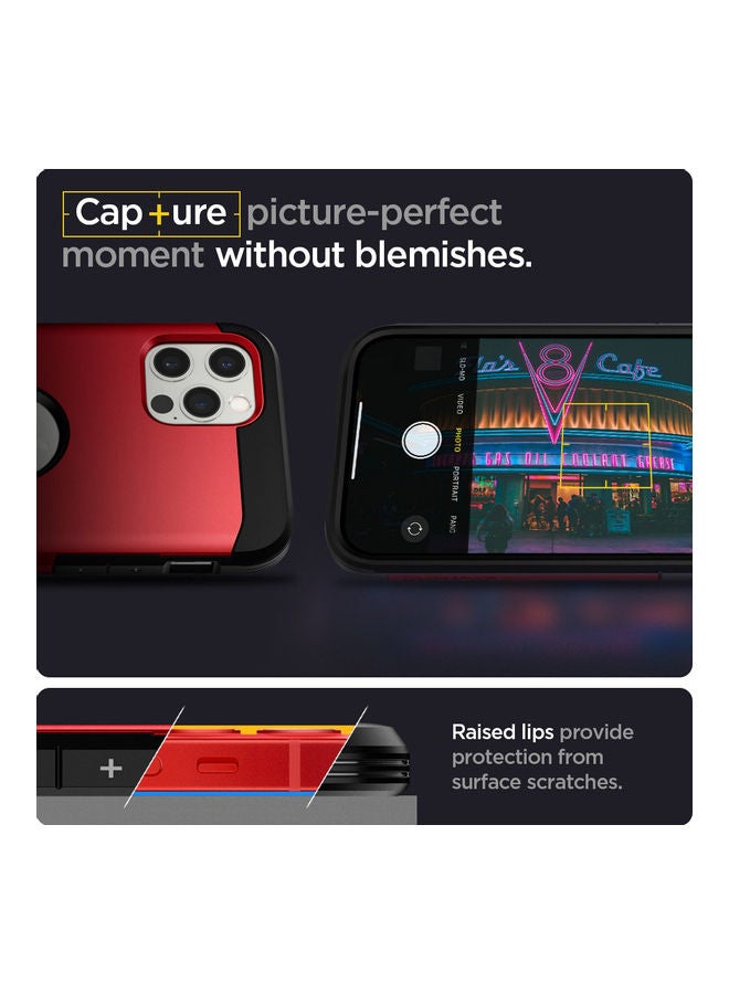 Spigen - Protective Case Cover For Apple iPhone 12/12 Pro Red - Image 1