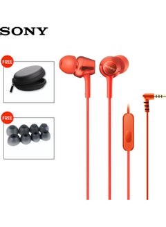 Sony MDR-EX255AP In-Ear Wired Earphone Red  - Image 1