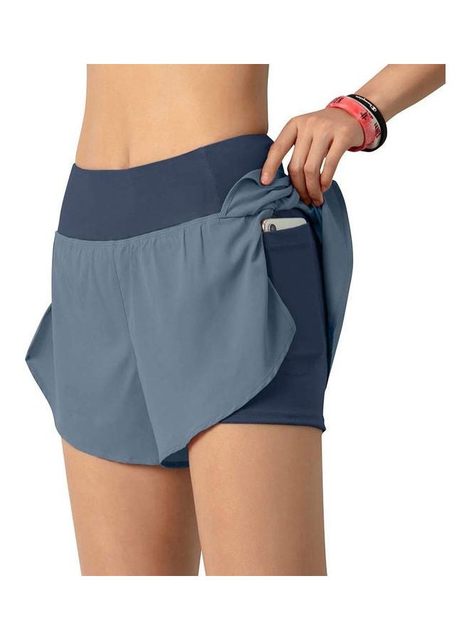 Generic - Double Layer Skorts Grey/Blue - Image 1