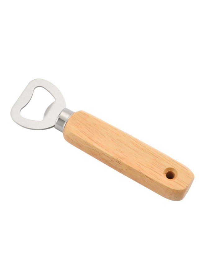 Can Hang Corkscrew With Wooden Handle Brown/Silver 14x2x4cm  - Image 1