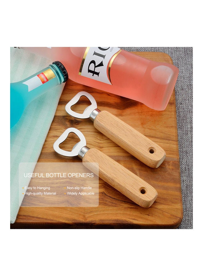 Can Hang Corkscrew With Wooden Handle Brown/Silver 14x2x4cm  - Image 3