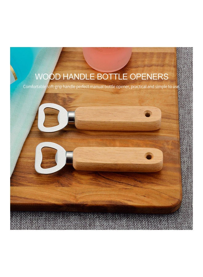 Can Hang Corkscrew With Wooden Handle Brown/Silver 14x2x4cm  - Image 4