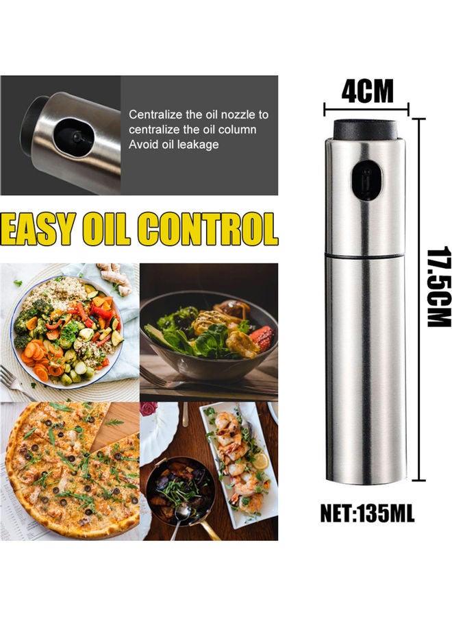 Stainless Steel Spray Bottle Silver 18.5x4.5x4.5cm - Image 2