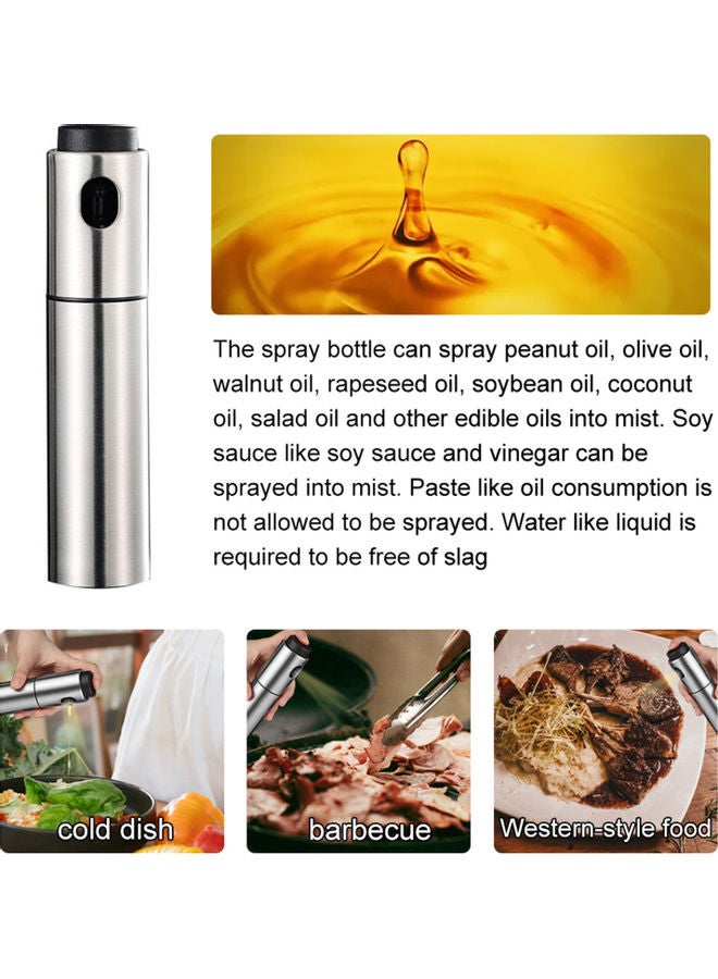Stainless Steel Spray Bottle Silver 18.5x4.5x4.5cm - Image 3