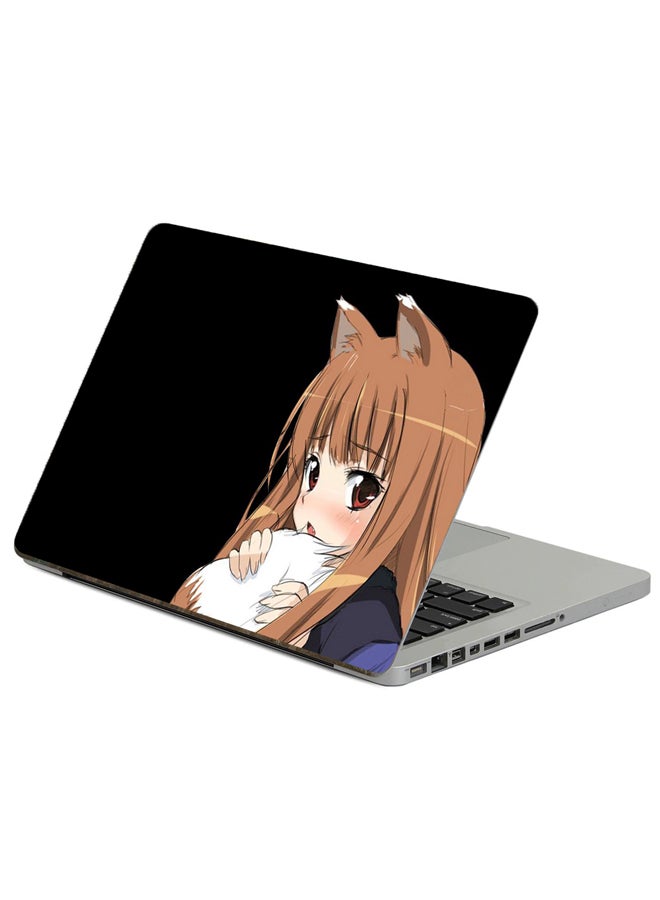 Fast Print Anime Spice Wolf Printed Laptop Sticker Multicolor