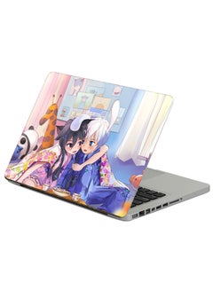 Anime Friends Printed Laptop Sticker Multicolor