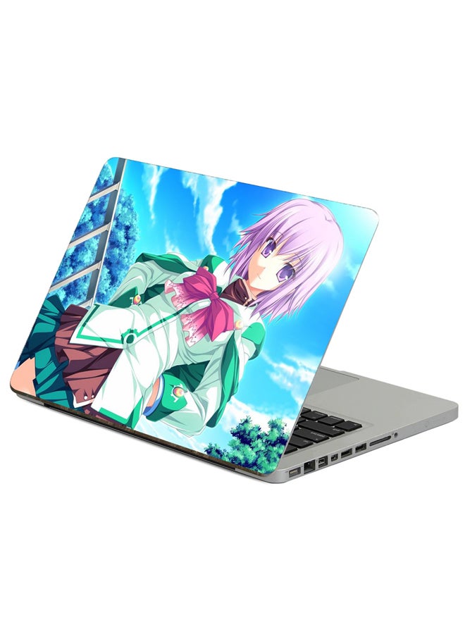 Fast Print Girl Street Printed Laptop Sticker Multicolor