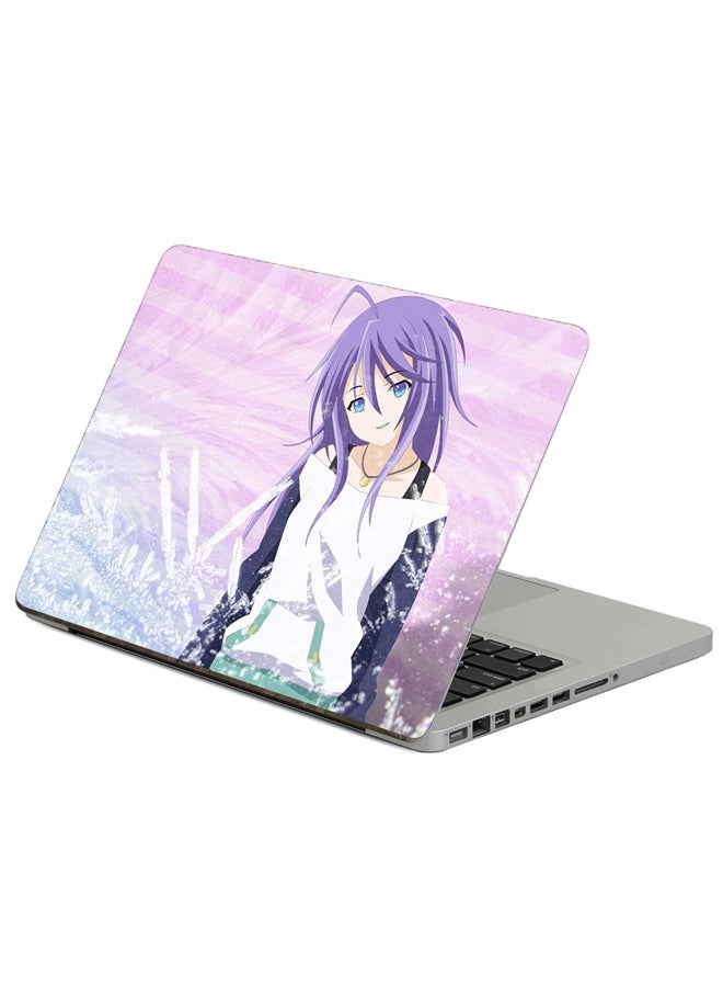 Fast Print Girl Cute Printed Laptop Sticker Multicolor