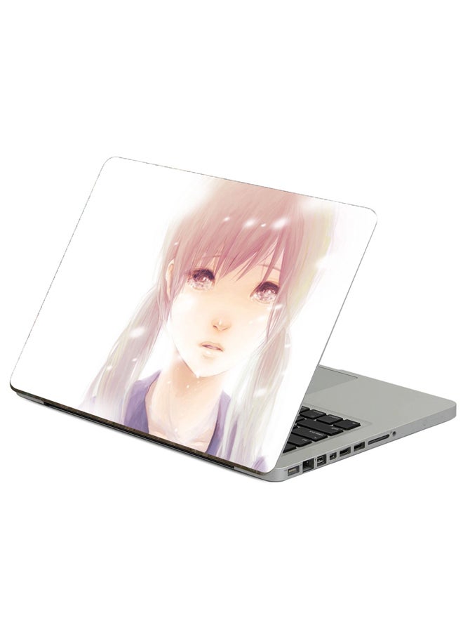 Fast Print Hatsune Miku Girl Printed Laptop Sticker Multicolor