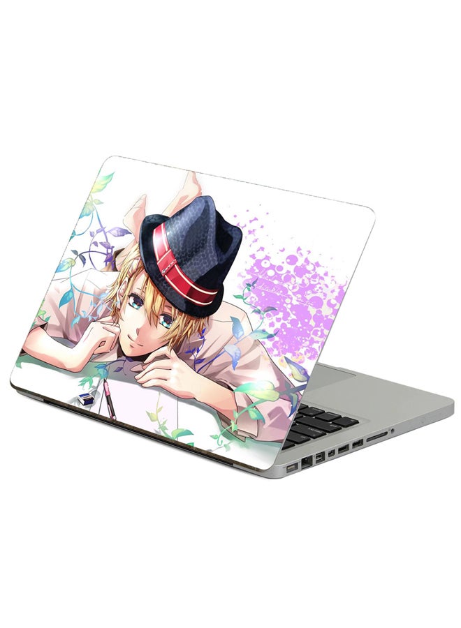 Fast Print Boy Cute Printed Laptop Sticker Multicolor