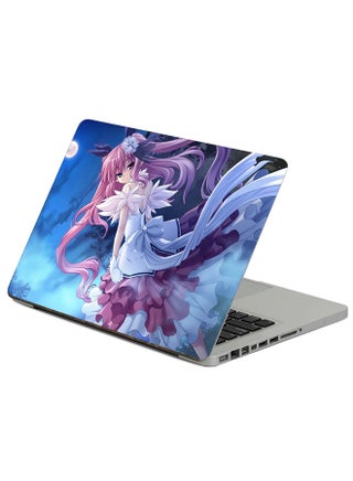 Girl Hair Printed Laptop Sticker Multicolor - v1607419664/N40825474A_1
