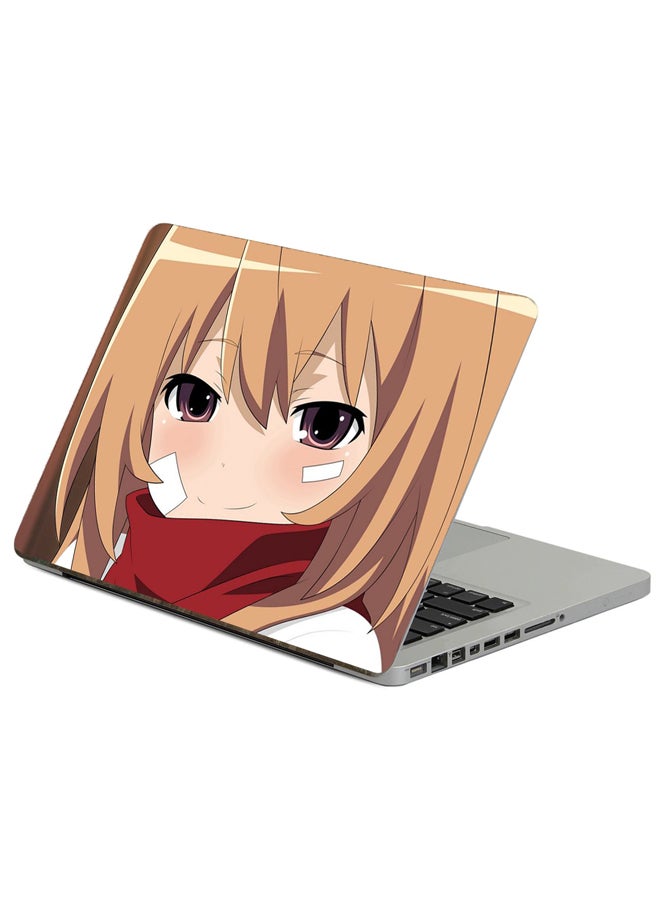 Fast Print Girl Sweet Printed Laptop Sticker Multicolor