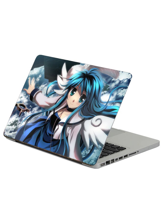Fast Print Girl Flight Printed Laptop Sticker Multicolor